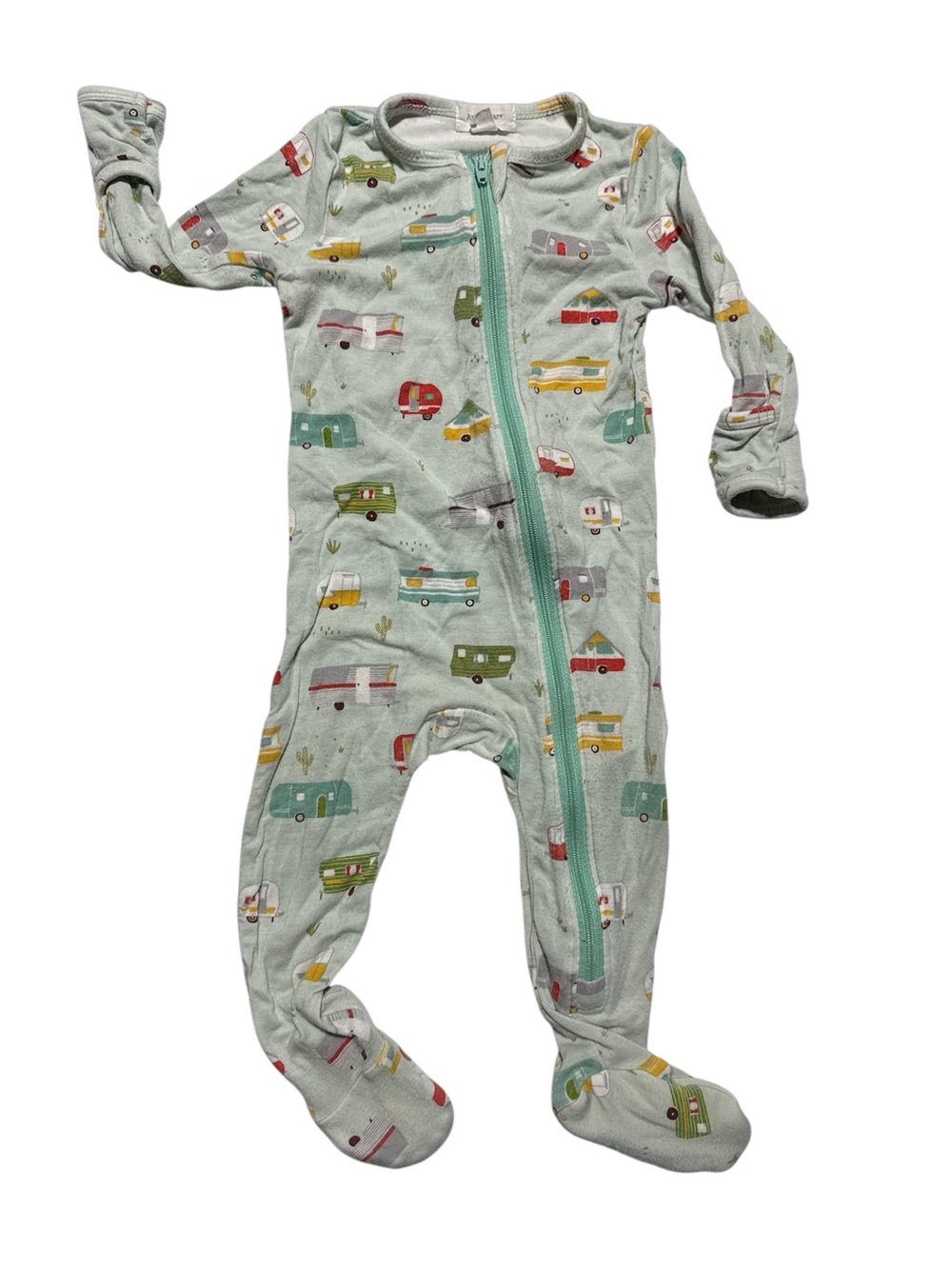 Angel Dear Vintage Camper Print Footie Pajamas Size‎ 6-9M